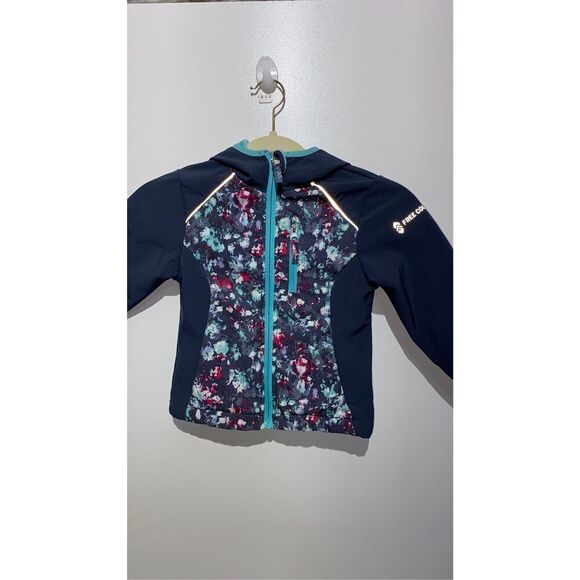 Free Country Toddlers Multicolor Floral Zip-Up Faux Fur Lining Hoodie Size 4 - Picture 1 of 9